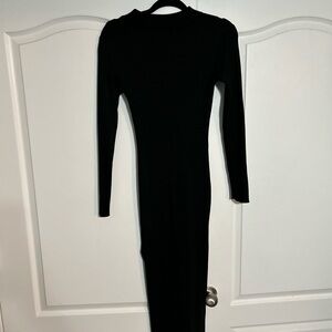 Elegant Black Long Sleeve Dress
